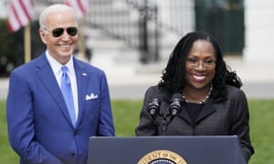 Ketanji Brown Jackson with the president.
