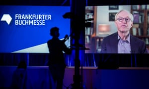  David Grossman addresses the opening of the 2020 Frankfurt Book Fair via videolink to Israel.