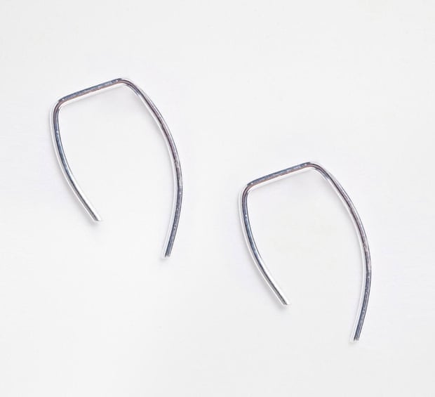 ASOS Sterling Silver Mini Through Earrings