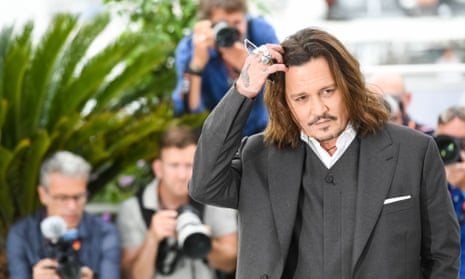 Johnny Depp at the photo call for his film Jeanne du Barry at the Cannes film festival this week.