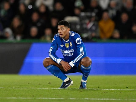 Jude Bellingham pauses to catch his breath during Real Madrid’s 2-2 draw with Elche, having scored a crucial equaliser