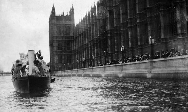 Suffragette boat on the Thames