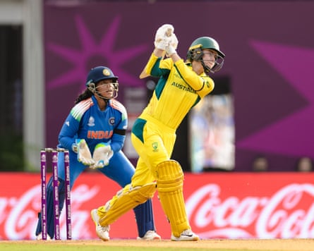 Australia opener Phoebe Litchfield was a shining light with a century in the Women’s World Cup semi-final defeat to India