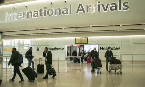 Heathrow airport arrivals, London, UK