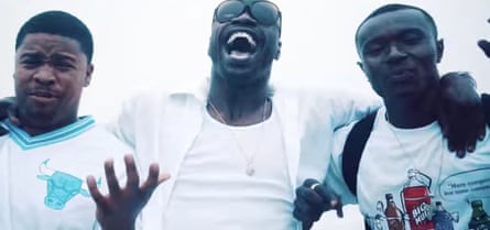Willie McCoy, right, in a screen shot from a music video.
