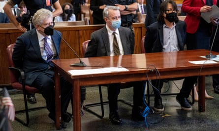 (From left) Glenn Horowitz, Craig Inciardi and Edward Kosinski in court after being indicted