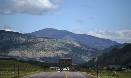 The attack occurred south-east of Yellowstone, above, in the Shoshone national forest.