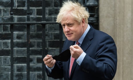 Boris Johnson leaves Downing Street to deliver his leader’s speech at the Conservative conference
