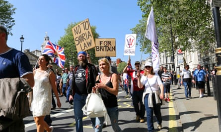 Democratic Football Lads Alliance and For Britain were some of the supporters of the demonstration.