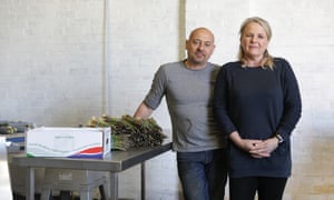 Richard and Ronda Morritt on  Sand Hutton Asparagus Farm in Yorkshire.