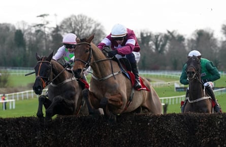 Quai De Bourbon on his way to winning the Beginners Chase at Gowran Park in January.