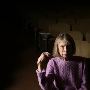 Didion wears a casual sweater at the Booth Theatre in New York in 2007.