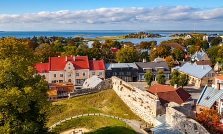 A view of Haapsalu from the castle tower.