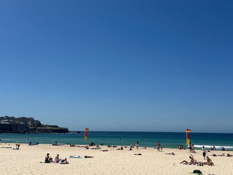 The flags are back up at Bondi beach for the first time since Sunday.