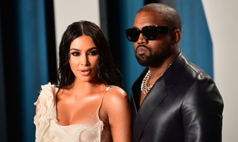 Kim Kardashian and Kanye West attending the Vanity Fair Oscar Party in February 2020. Kardashian filed for divorce a year later.