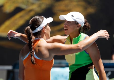 With the match over Jessica Pegula and Madison Keys quickly went from rivals back to friends.