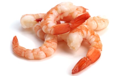 Prawns … the British love exotic foreign varieties, but are less keen on the – very similar – local types.