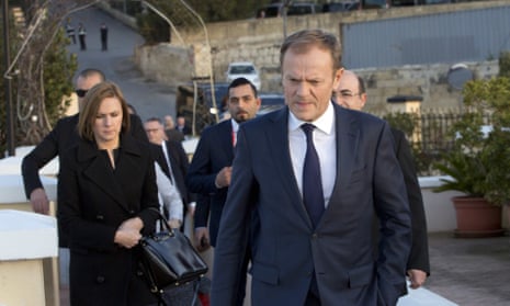 European council president Donald Tusk in Malta on Thursday