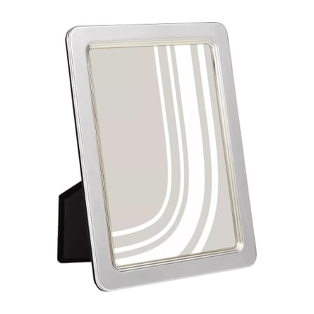 John Lewis rounded corner photo frame in silver.