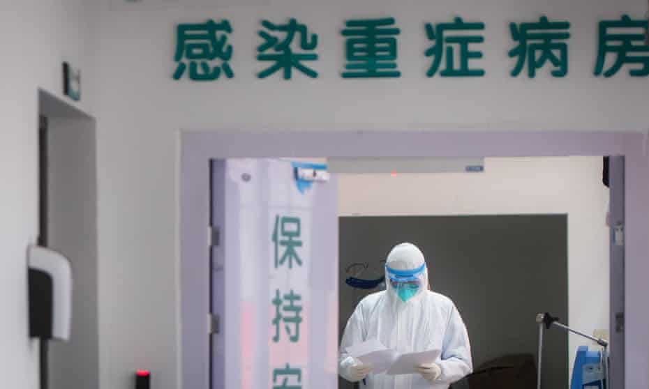 A medic at a hospital in Wuhan