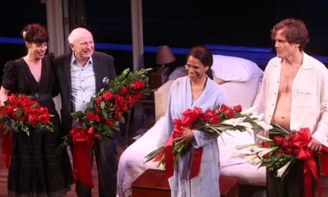 Opening night of Frankie and Johnny in the Clair de Lune, 2019 … from left, Arin Arbus, Terrence McNally, Audra McDonald and Michael Shannon.