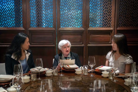 Treasury Secretary Janet Yellen at a lunch meeting with women economists in Beijing, China, 8 July 2023.