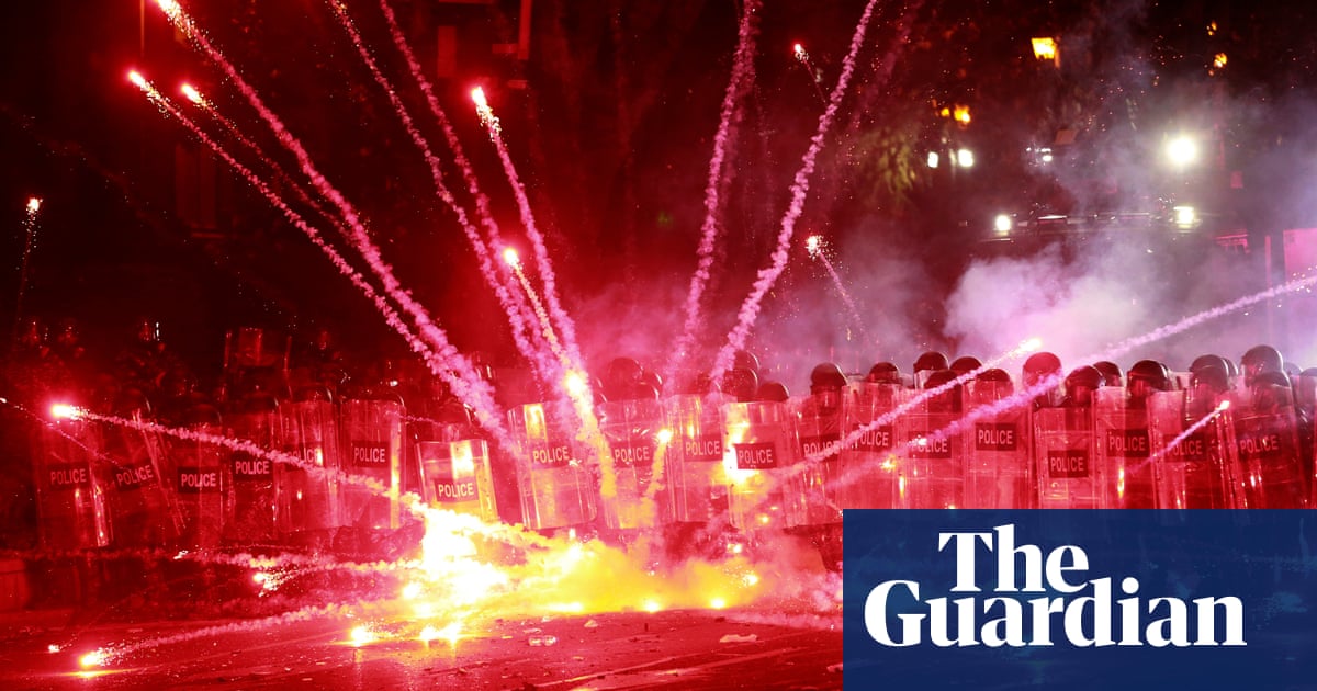 Dozens hospitalised in third night of pro-EU protests in Georgia