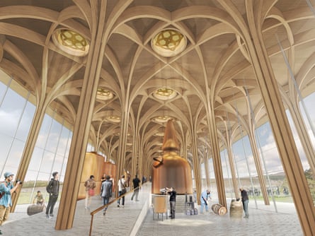 How Ban’s timber distillery in Speyside will look.