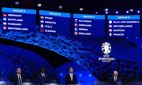 The Euro 2024 draw in Hamburg