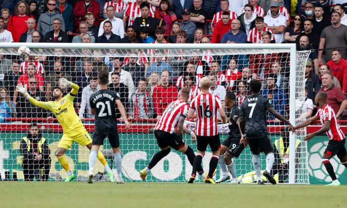 Brentford v Arsenal: Premier League – live | Premier League 3 Reverse view of Jesus header.