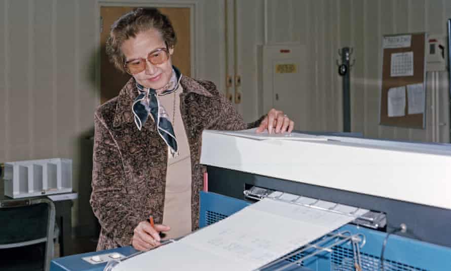 Nasa space scientist and mathematician Katherine Johnson at Nasa Langley Research Center, Hampton, Virginia, 1980.