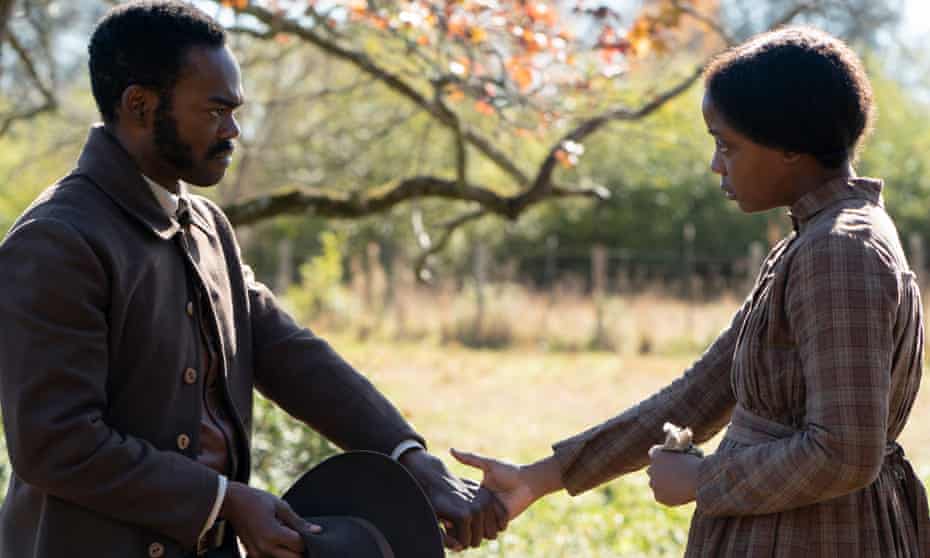 Pockets of happiness … Harper with Thuso Mbedu in The Underground Railroad, based on the Pulitzer-prize-winning novel.