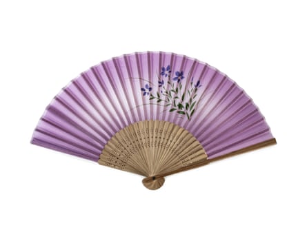 The Japanese Shop Purple Bellflower Japanese Folding Fan