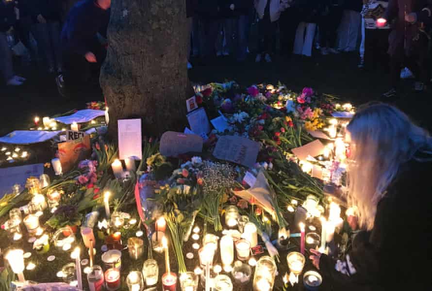 Hundreds of people turned up to a vigil in Bristol after the official event was cancelled.