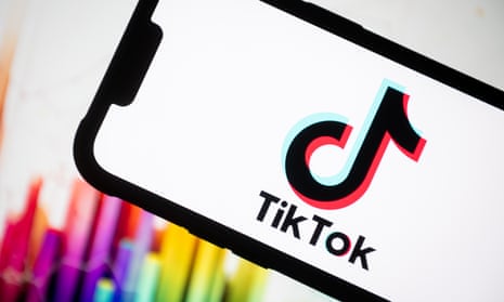 A mobile phone with the TikTok app