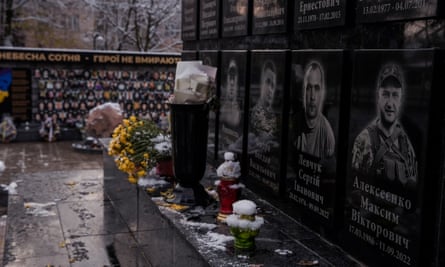 A memorial for fallen soldiers who were born in Berehove.