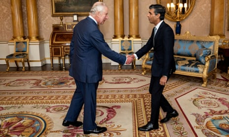Rishi Sunak met King Charles at Buckingham Palace on Tuesday, where the monarch formally invited him to form a new government.