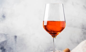Orange wine in a glass