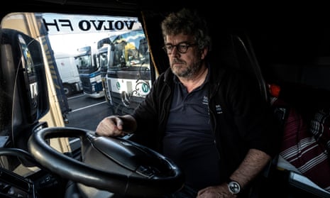 Simon Wilkinson in his lorry