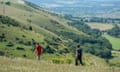 People enjoying the view at Devil's Dyke in the South Downs national park