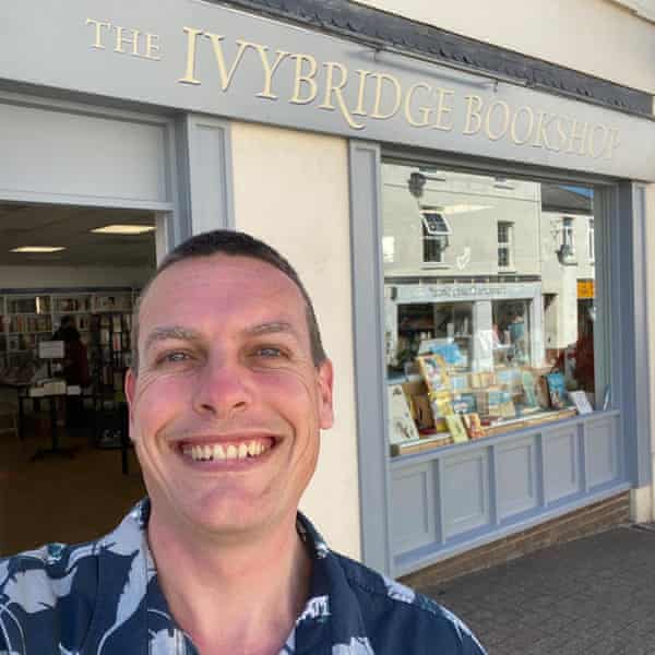 Matt Steele outside The Ivybridge Bookshop.