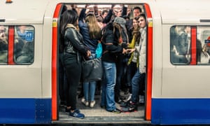 Tube train full of people