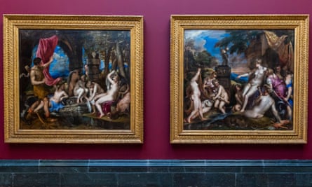 Diana and Actaeon, left, and Diana and Callisto are part of the National Gallery’s Titian: Love, Desire and Death exhibition.