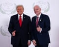 Donald Trump and Gianni Infantino.