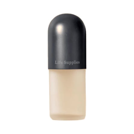 Refillable container with brown capsule-style lid