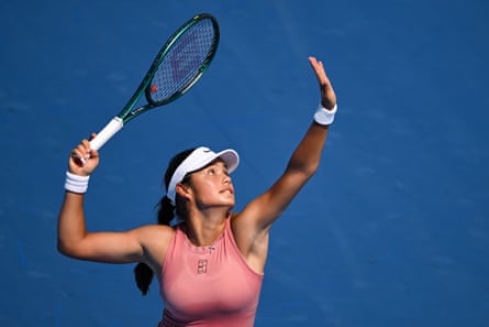 Emma Raducanu during her constrictive conclusion by Aryna Sabalenka successful nan Cincinnati Open.