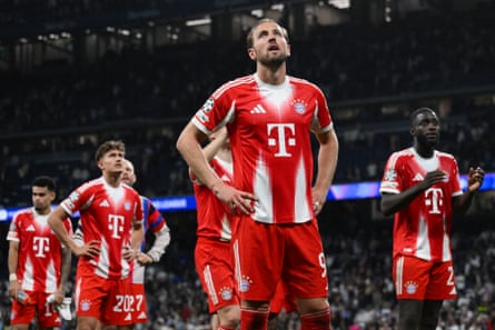 Harry Kane playing for Bayern Munich