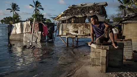 Eita settlement in Tarawa, Kiribati. The islands are under pressure from rising sea levels.
