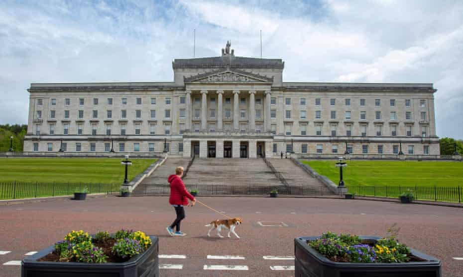 Parliament Buildings, the seat of the Northern Ireland assembly, in Belfast, Northern Ireland, May 2022