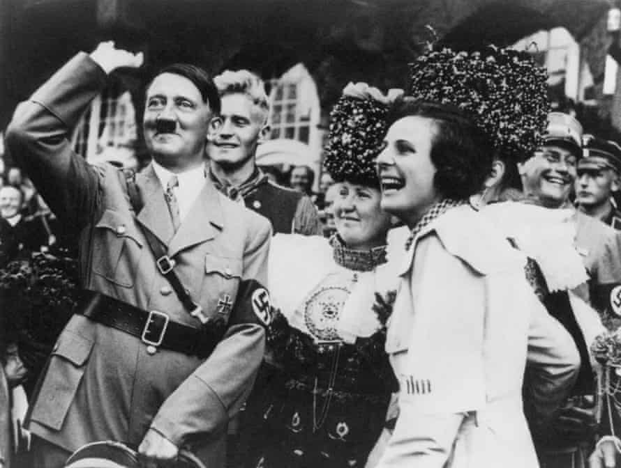 Adolf Hitler with film maker Leni Riefenstahl at the Nuremberg rally in 1934.